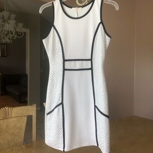 Women’s formal black and white dress